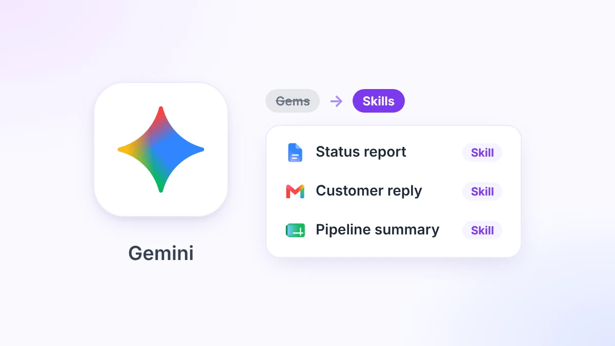 Gemini Skills Replace Gems: What Changes in Google Workspace