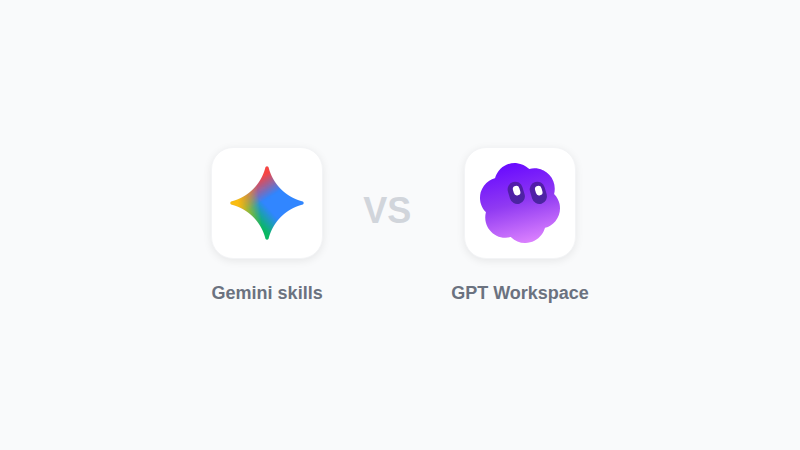 Gemini skills compared with GPT Workspace in Google Workspace